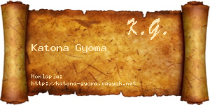 Katona Gyoma névjegykártya